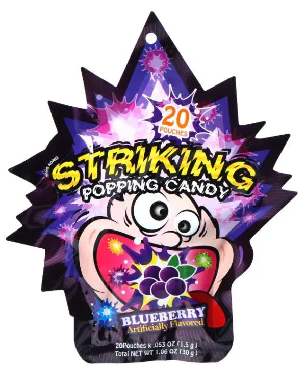 Striking Popping Candy Blueberry 15g x 12 Striking