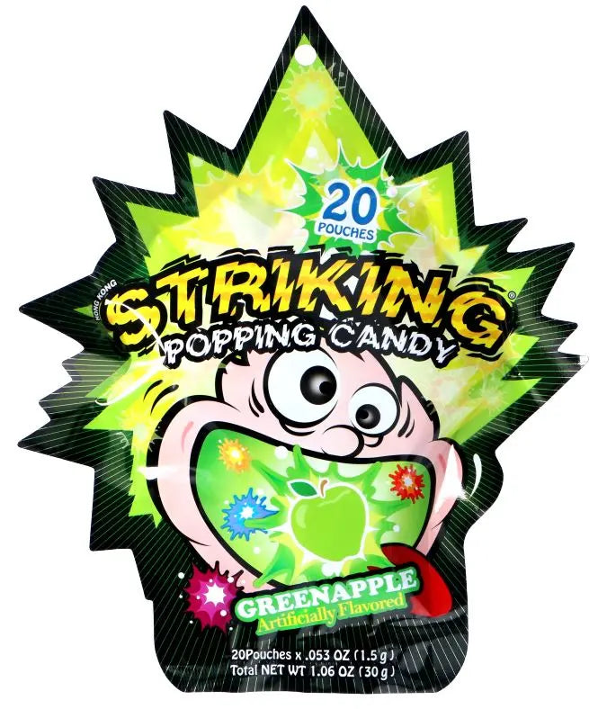 Striking Popping Candy - Greenappel 12 x 15g Striking