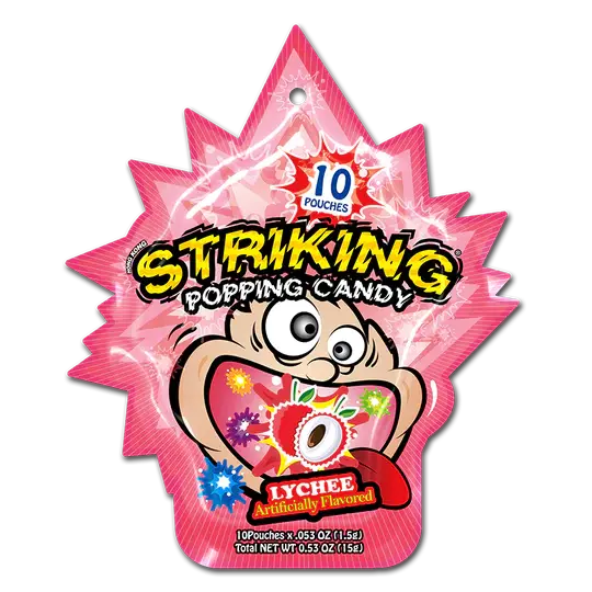 Striking Popping Candy Lychee 12 x 15g Striking
