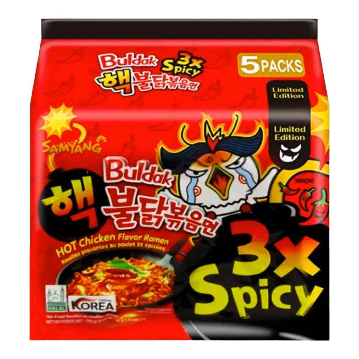 Samyang Buldak 3x Spicy Hot Chicken Flavor Ramen 5 X140g 700g 2999
