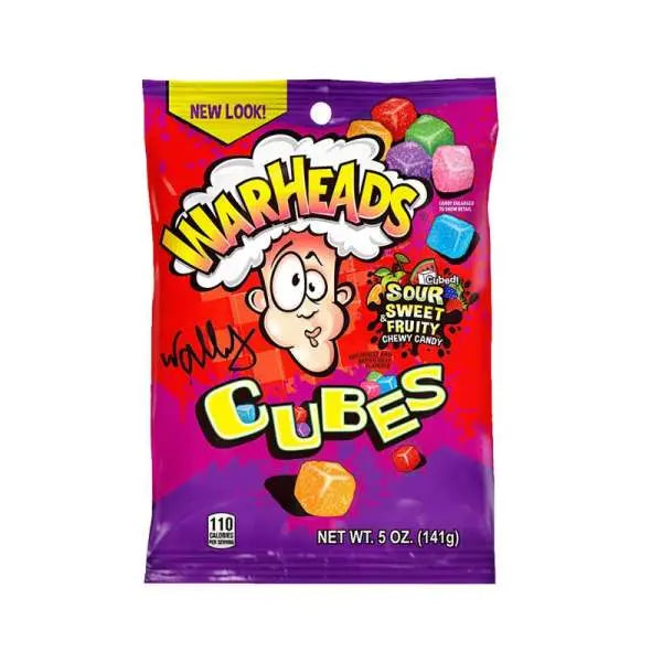 Warheads Sour Chewy Cubes 12 x 141g Warheads